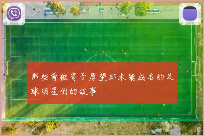 那些曾被寄予厚望却未能成名的足球明星们的故事